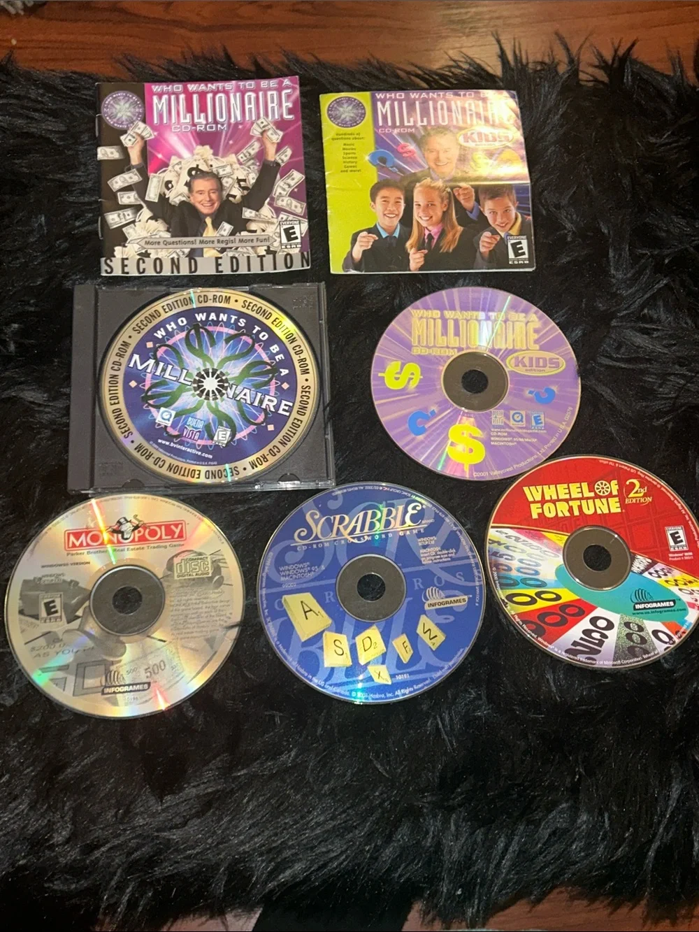 Retro PC Game Show & Board Game CD-ROM Lot of 5 Monopoly Scrabble CollectibleVTG